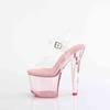 Pleaser - LOVESICK708T Sandale à bride à la cheville, Pole dance chaussures - Rose/Transparent Product image